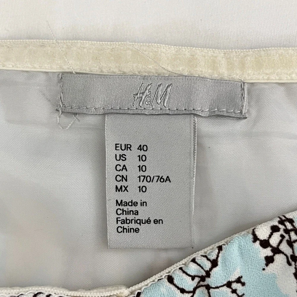 H & M Strapless Leaf Print Jumpsuit Resortwear‎ Coastal Cowgirl Crop Wide-Leg 10 - Picture 9 of 14